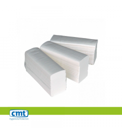 CMT Handdoekpapier M-vouw Eco Cel 2lgs Wit, doos 25x120st