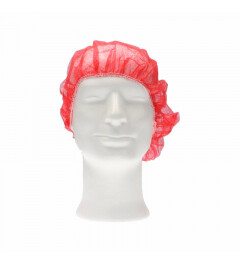 CMT Haarnet Bouffant cap Rood maat L, doos 10x100st